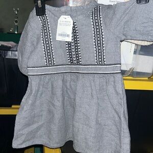 Crazy 8 Gray Embroidered Knit Casual Dress